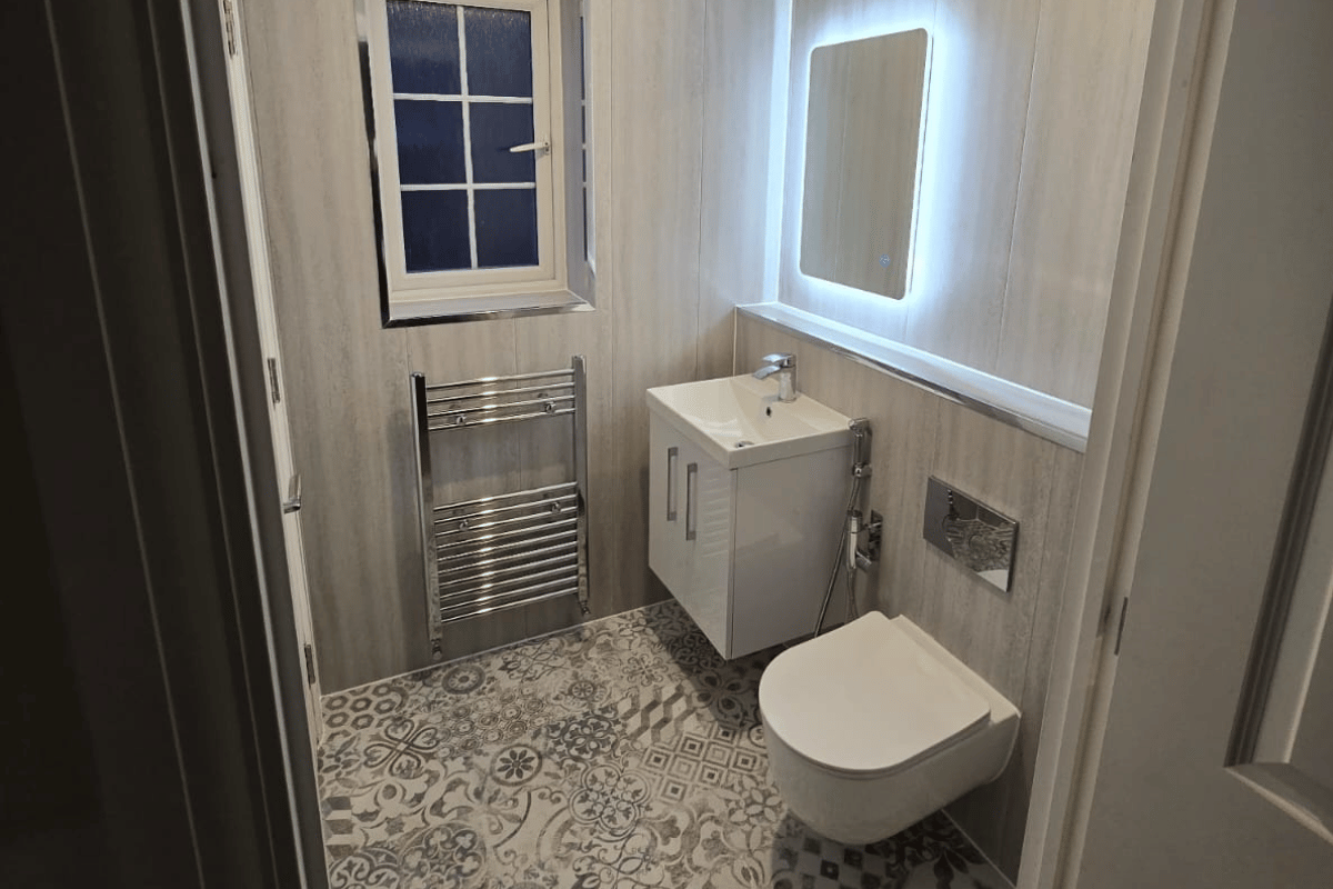 Bathroom renovation project by Renovat Construction in Salford